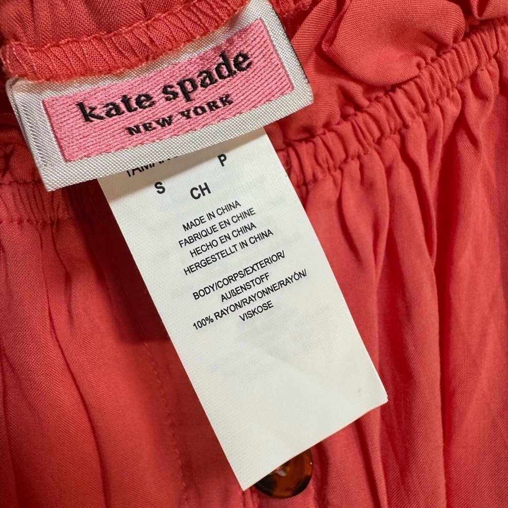 Kate Spade New York Lychee Off Shoulder Romper | Size Small - Picture 3 of 5